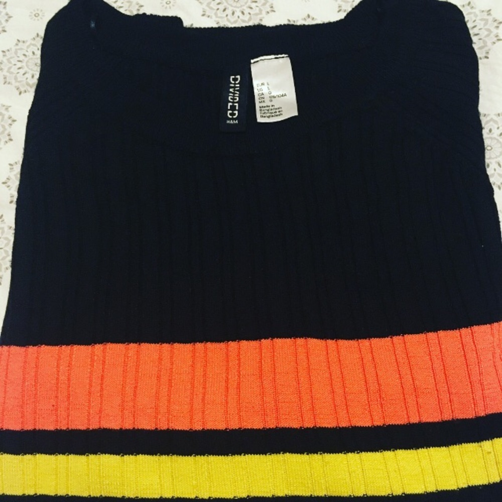 Black striped top H&M